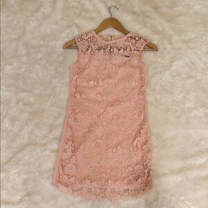 Elegant Pink Lace Kids Dress